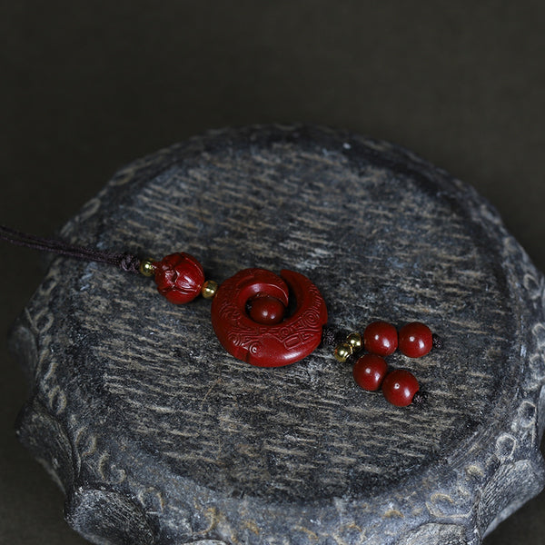 Vermilion Cinnabar Phone Charm, lifestyle shot