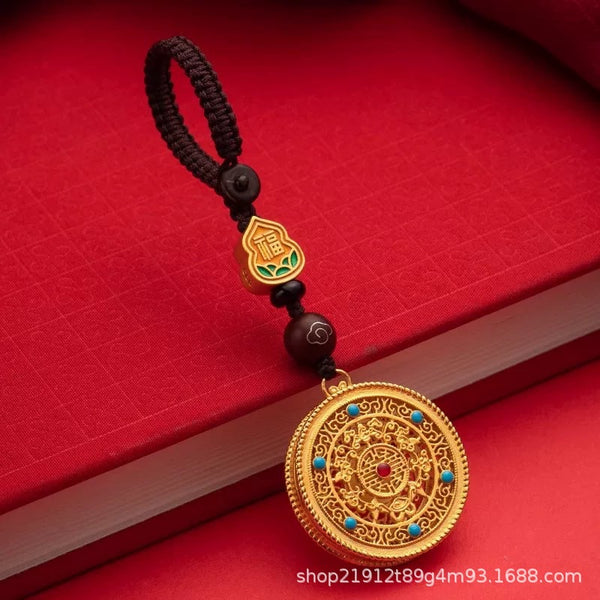 Golden Sand Fortune Charm Keychain, image 7, lucky charm