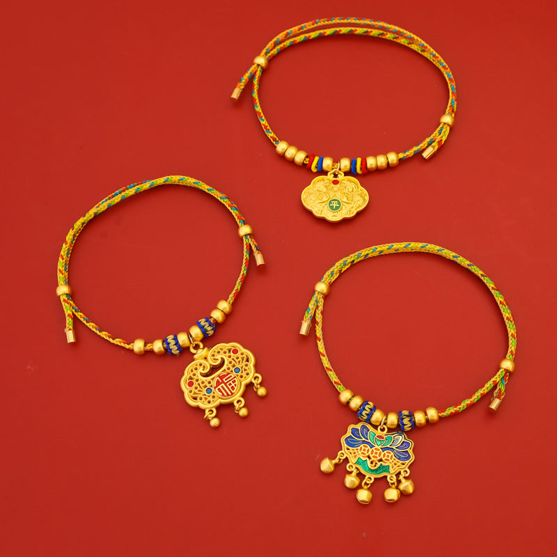Chinese Longevity Lock Pet Collar, alternate angle
