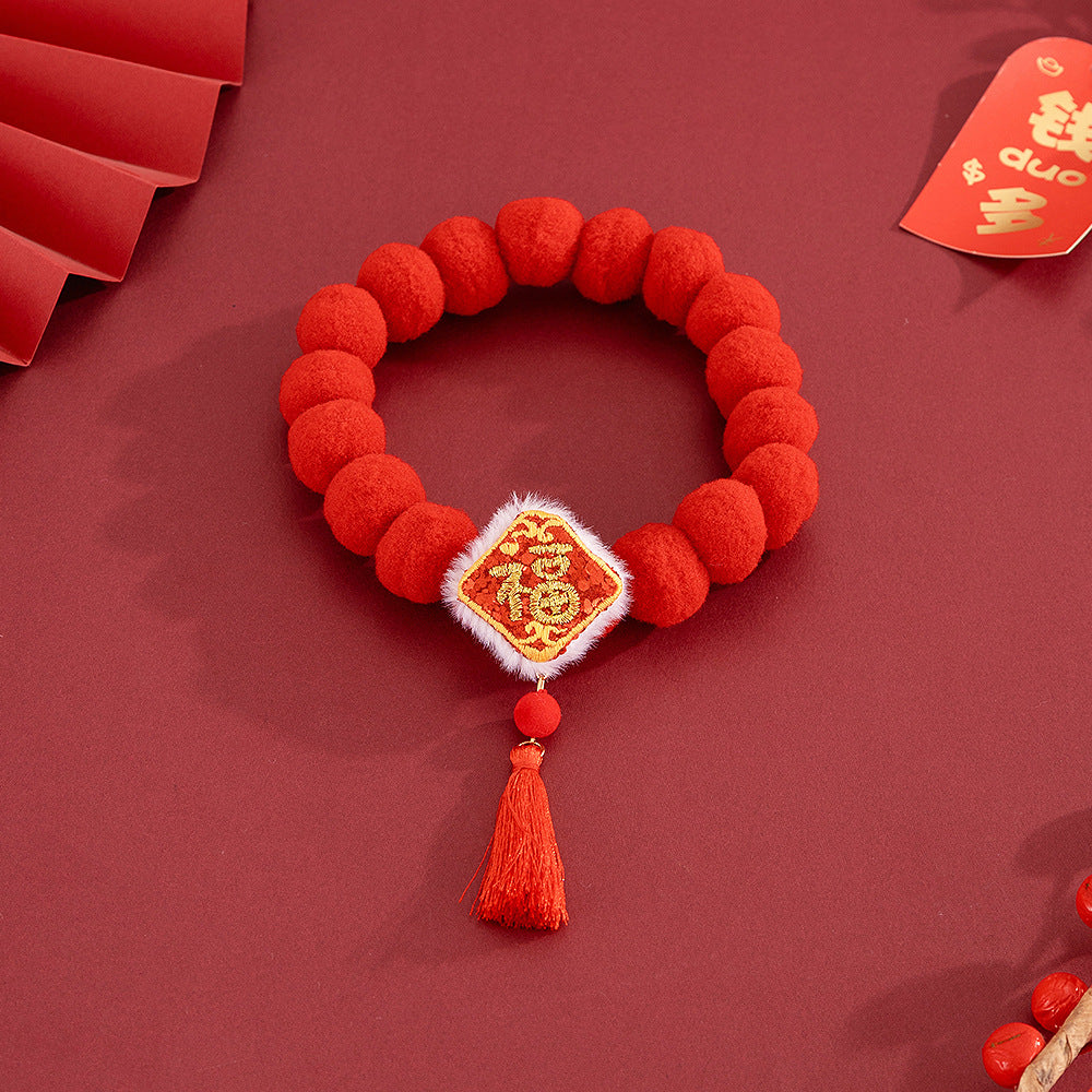 CNY Lucky Character Tassel Pet Collar – Love / M 20-25CM, image 8