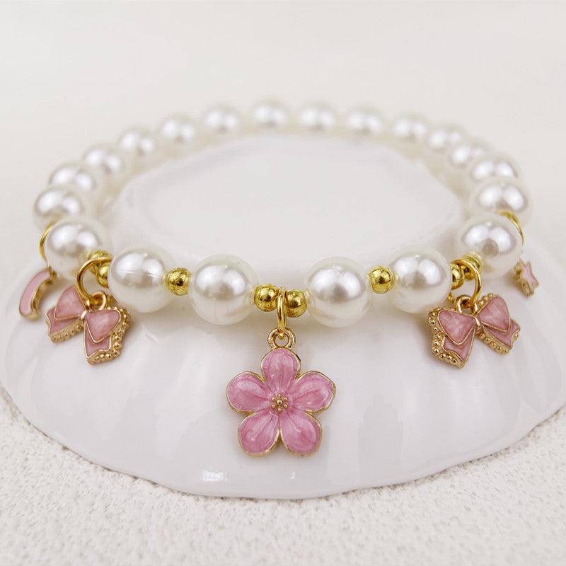 Princess Elastic Pearl Pet Collar – Bear / XS 12CM( Beads 6MM), image 9, amulet necklace