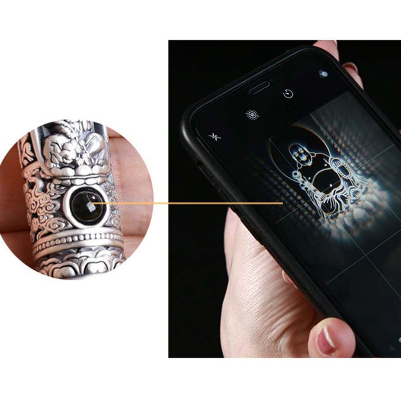 Chinese Zodiac Natal Buddha Projection Necklace – Projection demonstration with smartphone light, nano-Buddha reveal, innovation