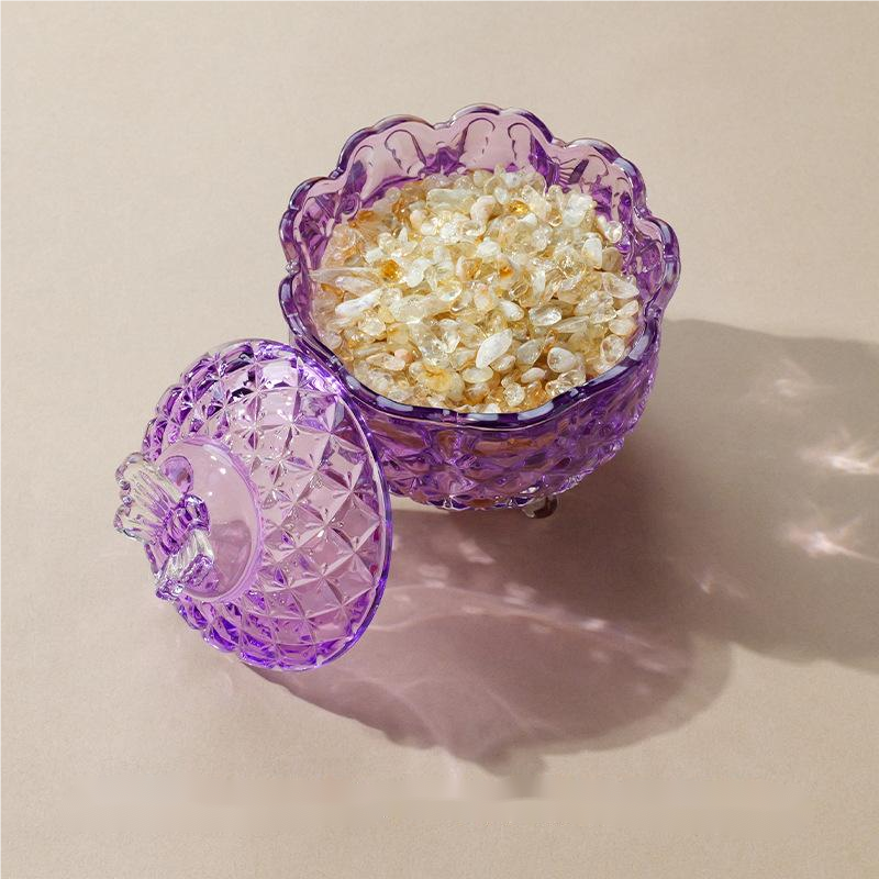 Crystal Energy Purification Demagnetization Bowl – Purple Bowl / Citrine, image 9