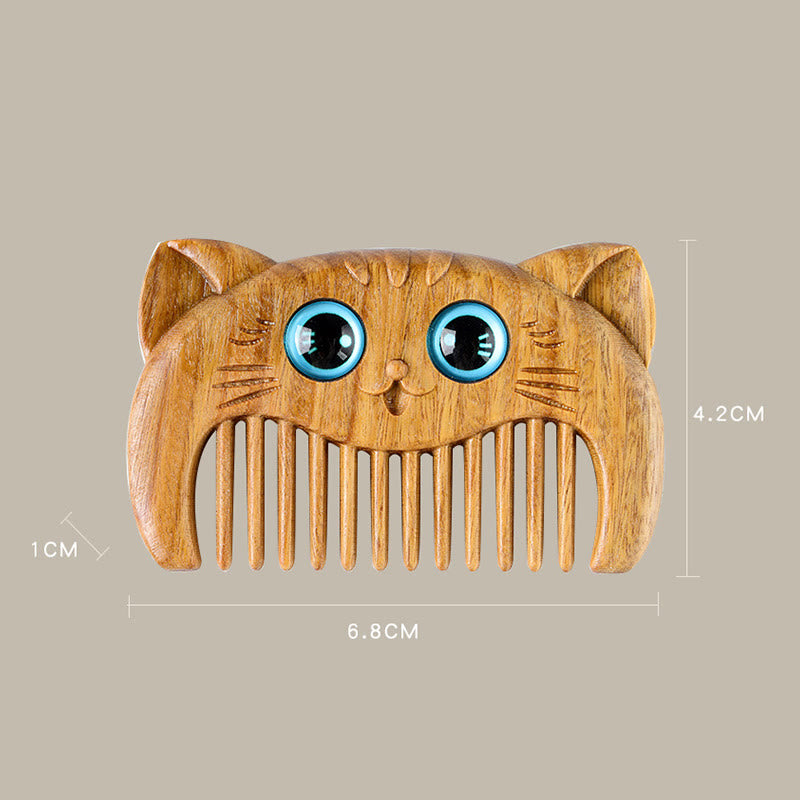 Green Sandalwood Cat Portable Comb, image 14