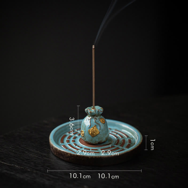 Treasure Bowl Bagua Ceramic Incense Burner