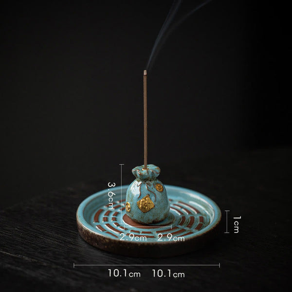 Treasure Bowl Bagua Ceramic Incense Burner