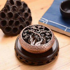 Plum Orchid Chrysanthemum Incense Burner | Peace & Elegance