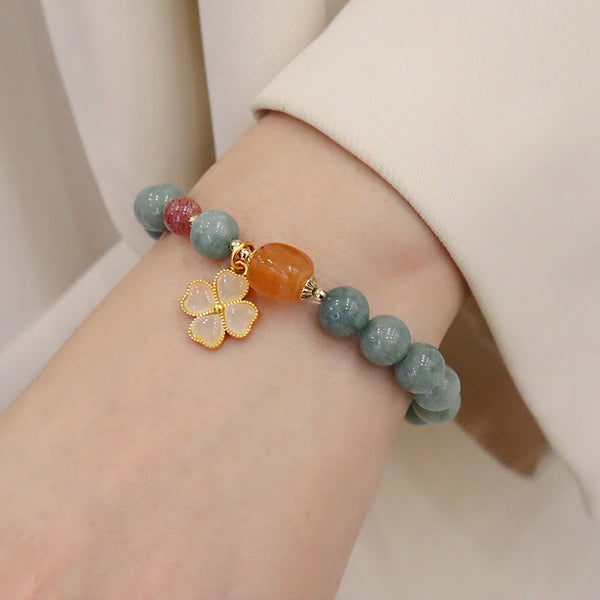 Jade Four Leaf Clover Bracelet, packaging, healing bracelet