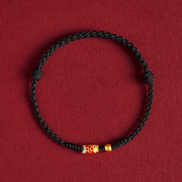 925 Silver Koi Fish Braided Rope Bracelet, image 7, healing bracelet