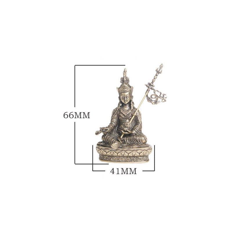 Padmasambhava Buddha Copper Statue – warm copper tone texture macro, handmade metalwork detail
