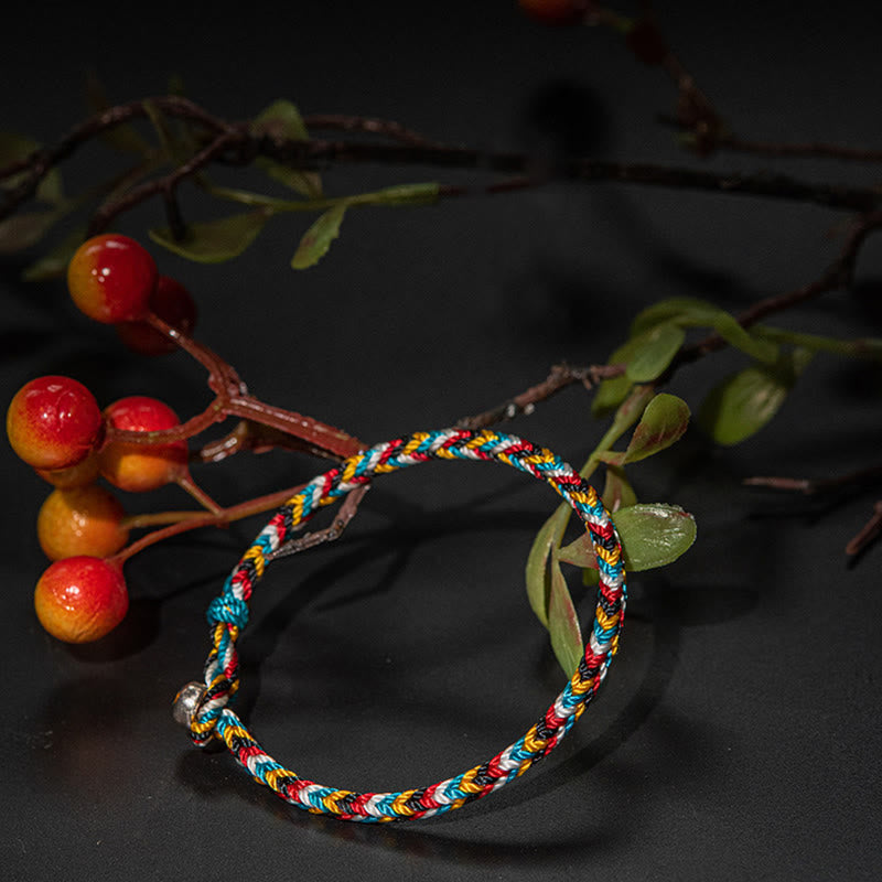 Five Color Thread Braid Protection Bracelet – 18cm, image 5, healing bracelet
