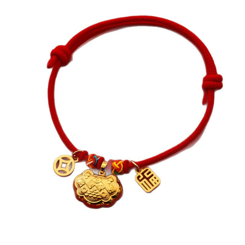 New Year Lucky Lock Bell Collar, image 9, amulet necklace
