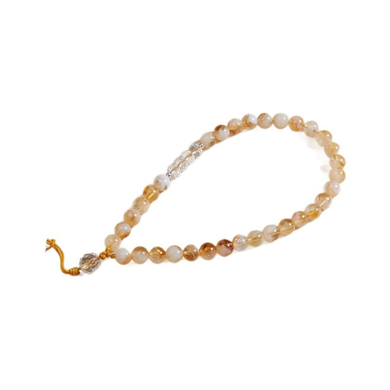 Yellow Quartz Citrine Phone Charm & Wristband, lifestyle shot