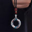 Koi Fish Peace Buckle Pendant - front view showing copper koi fish design, luck necklace