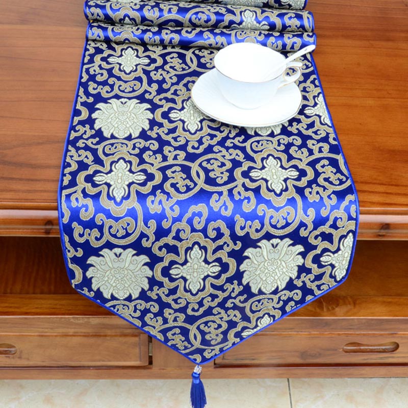 Tibetan Dragon Vajra Jacquard Altar Table Runner | Luck