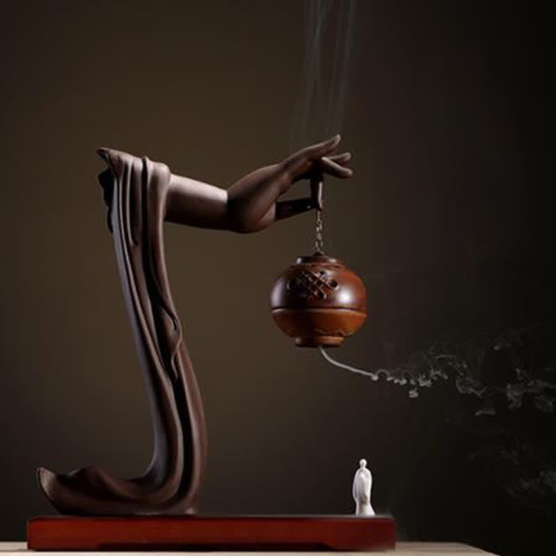 Tibetan Lotus Ceramic Incense Burner | Blessing & Enlightenment