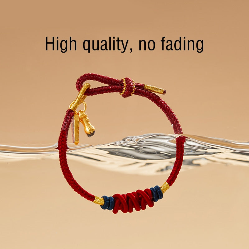 Silver Koi Jewelry – Bracelet coiled display showing braided pattern, wealth charm