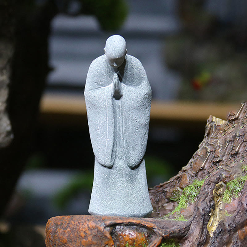 Meditation Buddha Monk Serenity Home Decoration – Graceful meditation Buddha with serene expression, calm interior design