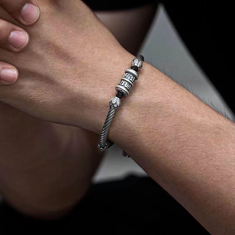 Om Mani Padme Hum Lotus Peace Braided Bracelet | Wisdom & Love