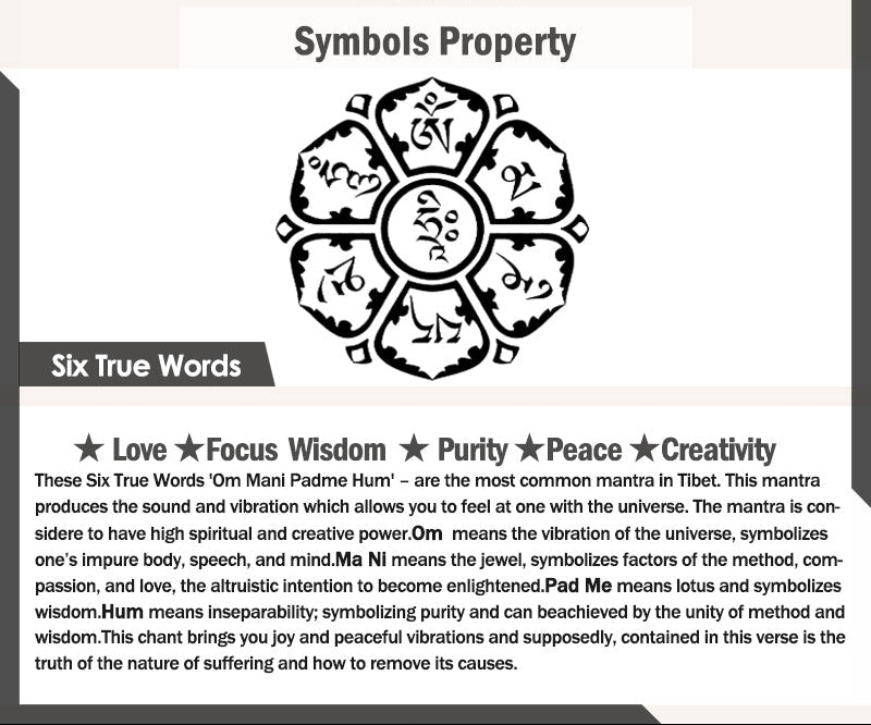 White Bodhi Seed Om Mani Padme Hum Bracelet