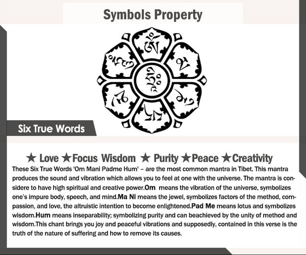 White Bodhi Seed Om Mani Padme Hum Bracelet