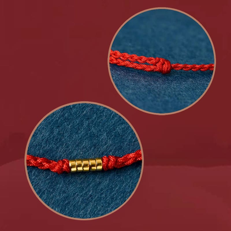 925 Sterling Silver Lucky Gold Bead Braided Bracelet, image 14, healing bracelet