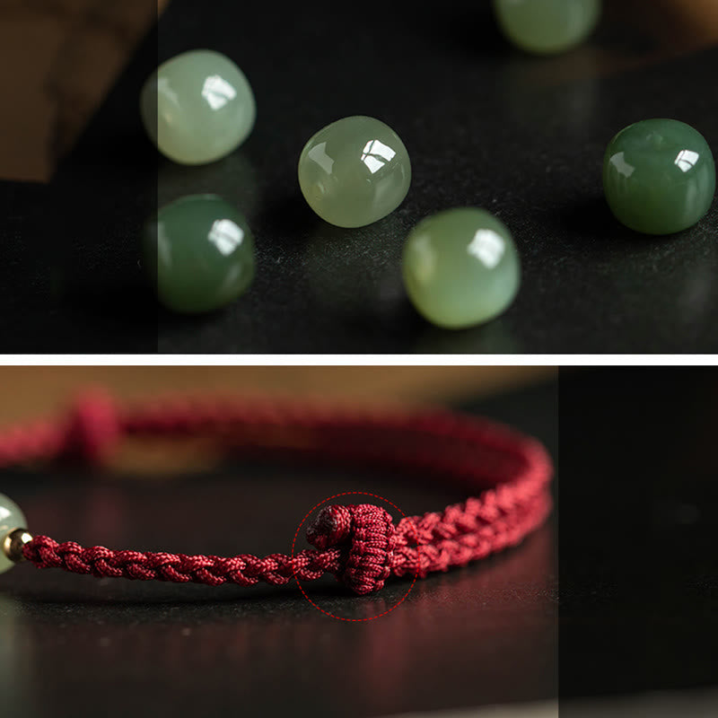 Cinnabar Hetian Jade Chinese Zodiac Bracelet, image 23, healing bracelet