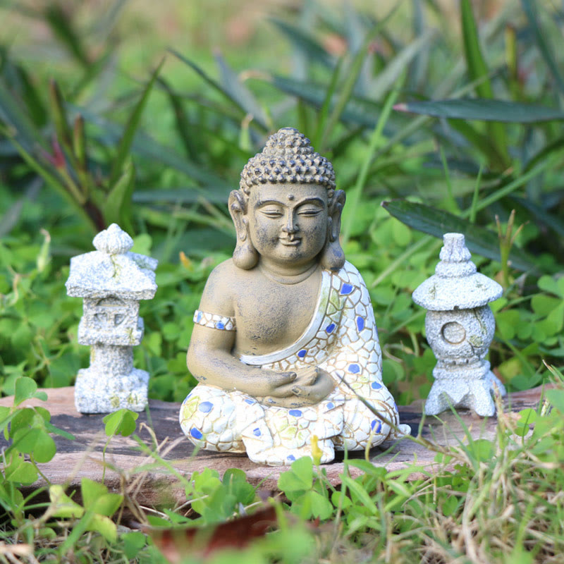 Yellow Jambhala Copper Buddha Statue – placed on office desk, career success feng shui
