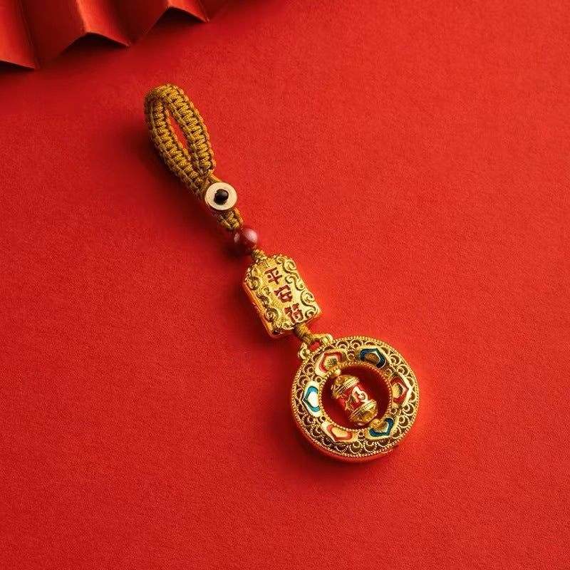 Golden Sand Fortune Charm Keychain, image 8, lucky charm