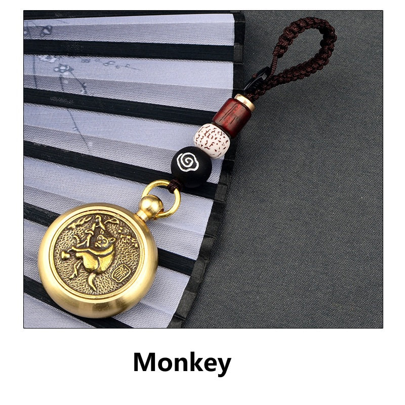 Lucky Brass Zodiac Keychain – MONKEY, image 9, lucky charm