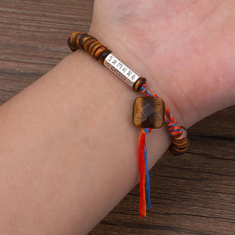 Tiger Eye Om Mani Padme Hum Bracelet Secondary image