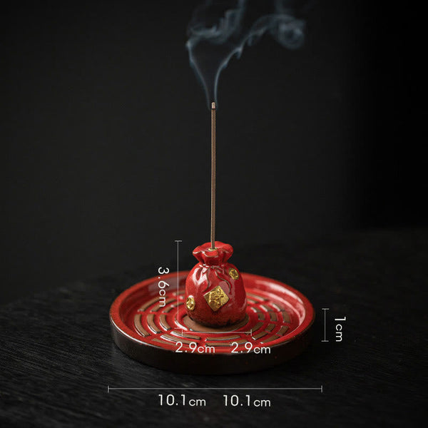 Treasure Bowl Bagua Ceramic Incense Burner