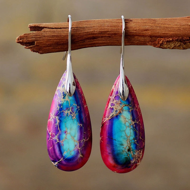 Emperor Stone Happiness Earrings, image 5, earring jewelry