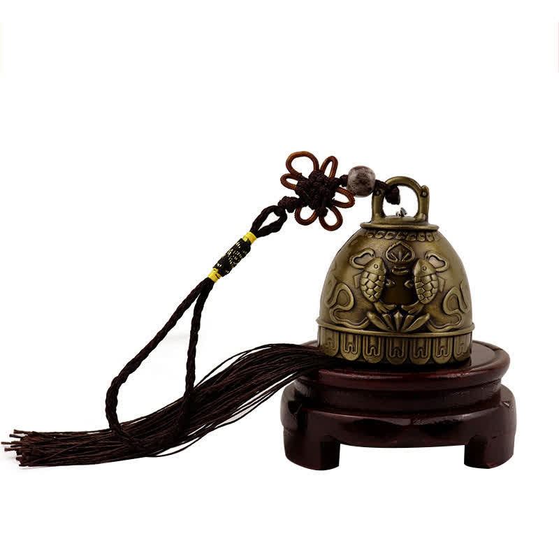 Feng Shui Wind Chime Bell – Installed on porch wall with sunlight, outdoor feng shui decoration