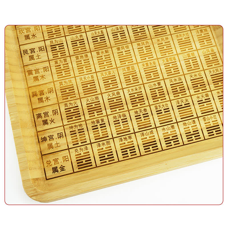 Feng Shui Bamboo Bagua Map – Solar terms and hexagram boards, bamboo feng shui set