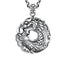 Koi Dragon Peace Buckle - front view of pendant with koi and dragon motif, wealth necklace