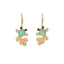 Jade Koi Drop Earrings - front view of 40mm carved koi fish dangles, feng shui jewelry