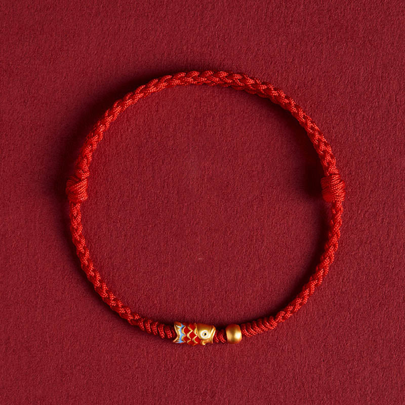 925 Silver Koi Fish Braided Rope Bracelet – Koi Fish Black(Wrist Circumference 14-18cm), image 3, healing bracelet