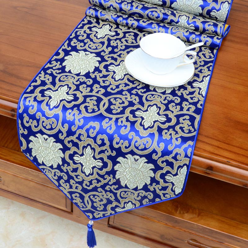 Tibetan Dragon Vajra Jacquard Altar Table Runner | Luck