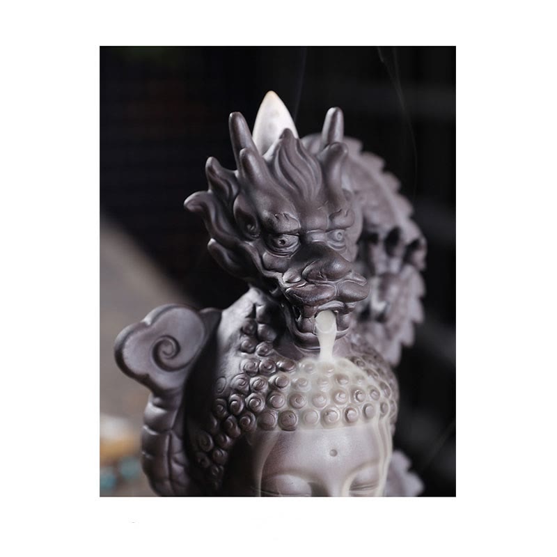 Purple Clay Incense Burner - Interior view of ash chamber, practical incense accessory