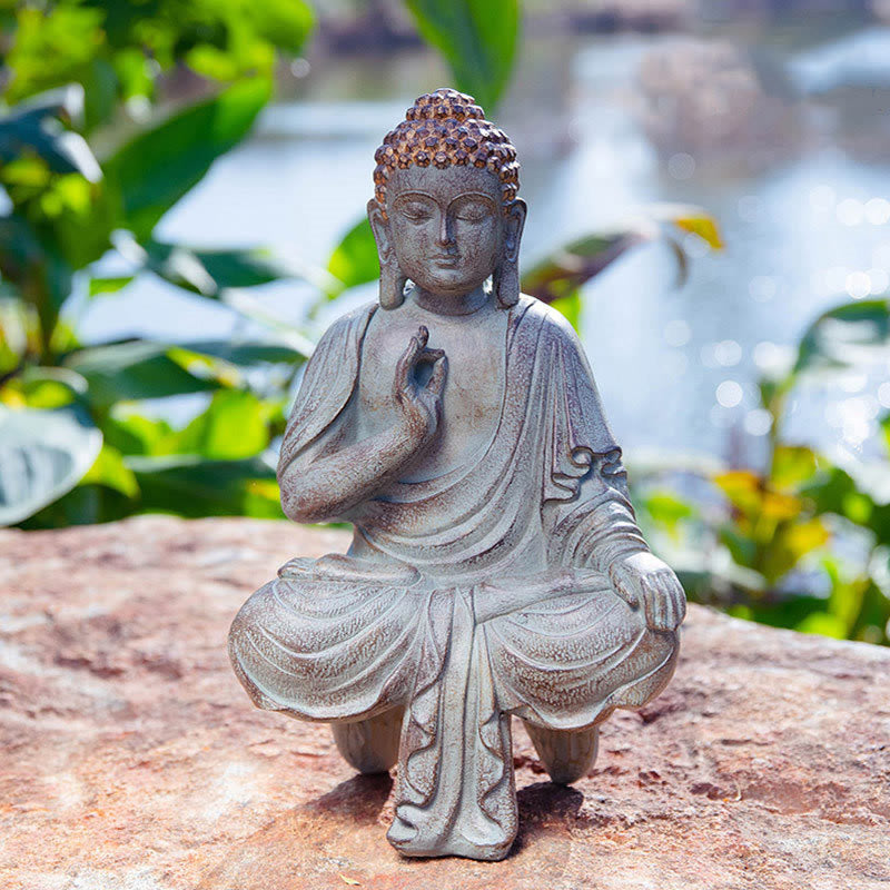 Yellow Jambhala Copper Buddha Statue – entrance hallway console table, welcoming prosperity decor
