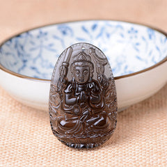 Chinese Zodiac Obsidian Protection Necklace Unisex Spiritual – carved animal sign pendant, birth year talisman