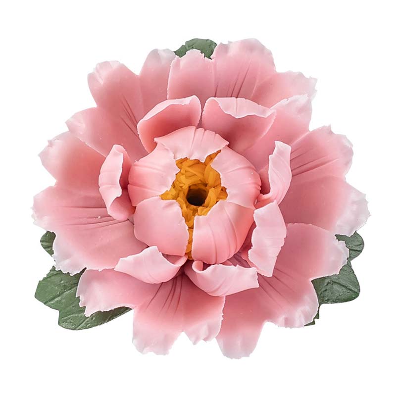 Tibetan Lotus Ceramic Incense Burner – White peony on clean bg, Pure