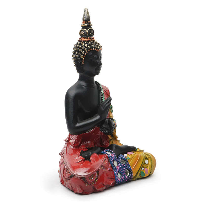 Amitabha Lotus Necklace - Worn showing chain length and pendant position, compassion amulet
