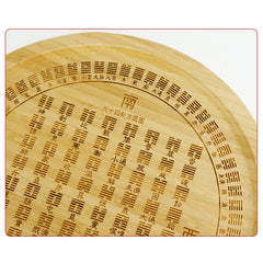Feng Shui Bamboo Bagua Map – Square and circle hexagram diagram, bamboo feng shui art