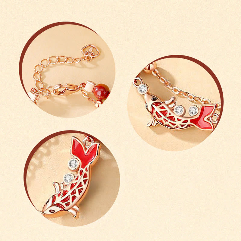 Natural Green Jade Koi Ring – jade koi swimming pose on adjustable open ring, protection luck jade jewelry