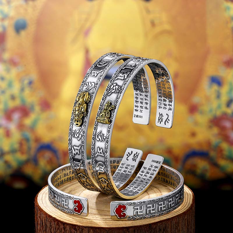 Chinese Zodiac Natal Buddha Protection Bracelet – 990 silver brass beads, zodiac guardian wrist jewelry