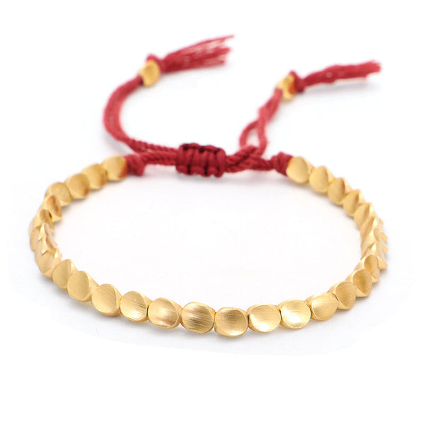 Tibetan Copper Beads Healing Rope Bracelet – Matte, image 6, healing bracelet