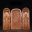 Kwan Yin Buddha Close-up – lotus pedestal detail, wood carving