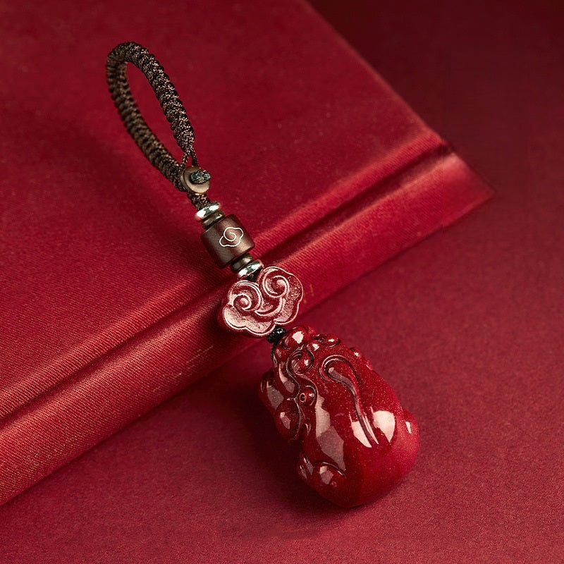 Cinnabar Piyao Talisman Keychain – B, image 2, lucky charm